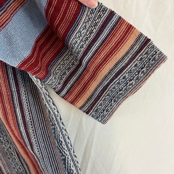 Chaps Southwestern Aztec Striped Pullover 3/4 Sleeve Sweater Top 1X - Picture 4 of 6